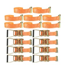 8 Pack 2 X 15 E-track Ratchet Tie Down Strap 4000 Lbs Breaking Strength Strap 8 Pack 2 X 15 E-track Ratchet Tie Down Strap 4000 Lbs Breaking Strength Strap