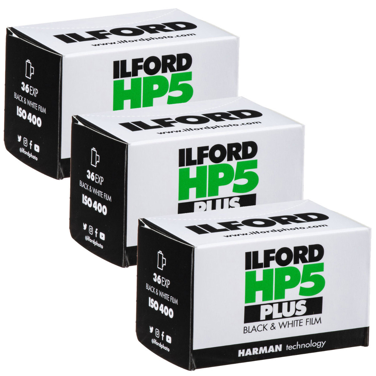 3 x Ilford HP5 Plus 35mm Film (36 exposure)