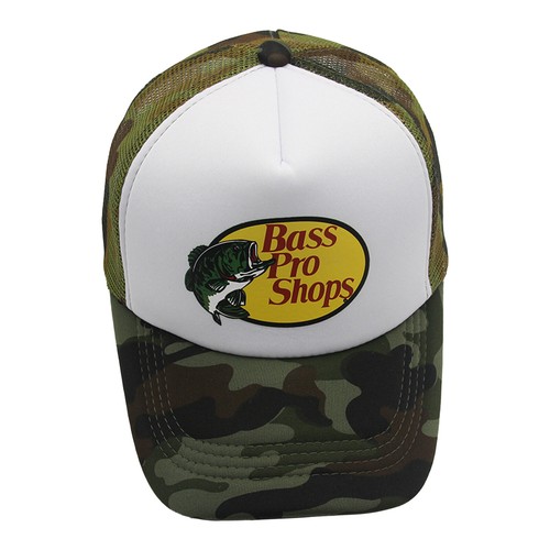 Bass Pro Shops Hat Outdoor Fishing Baseball Trucker Mesh Cap Adjustable SnapBack - Picture 41 of 41