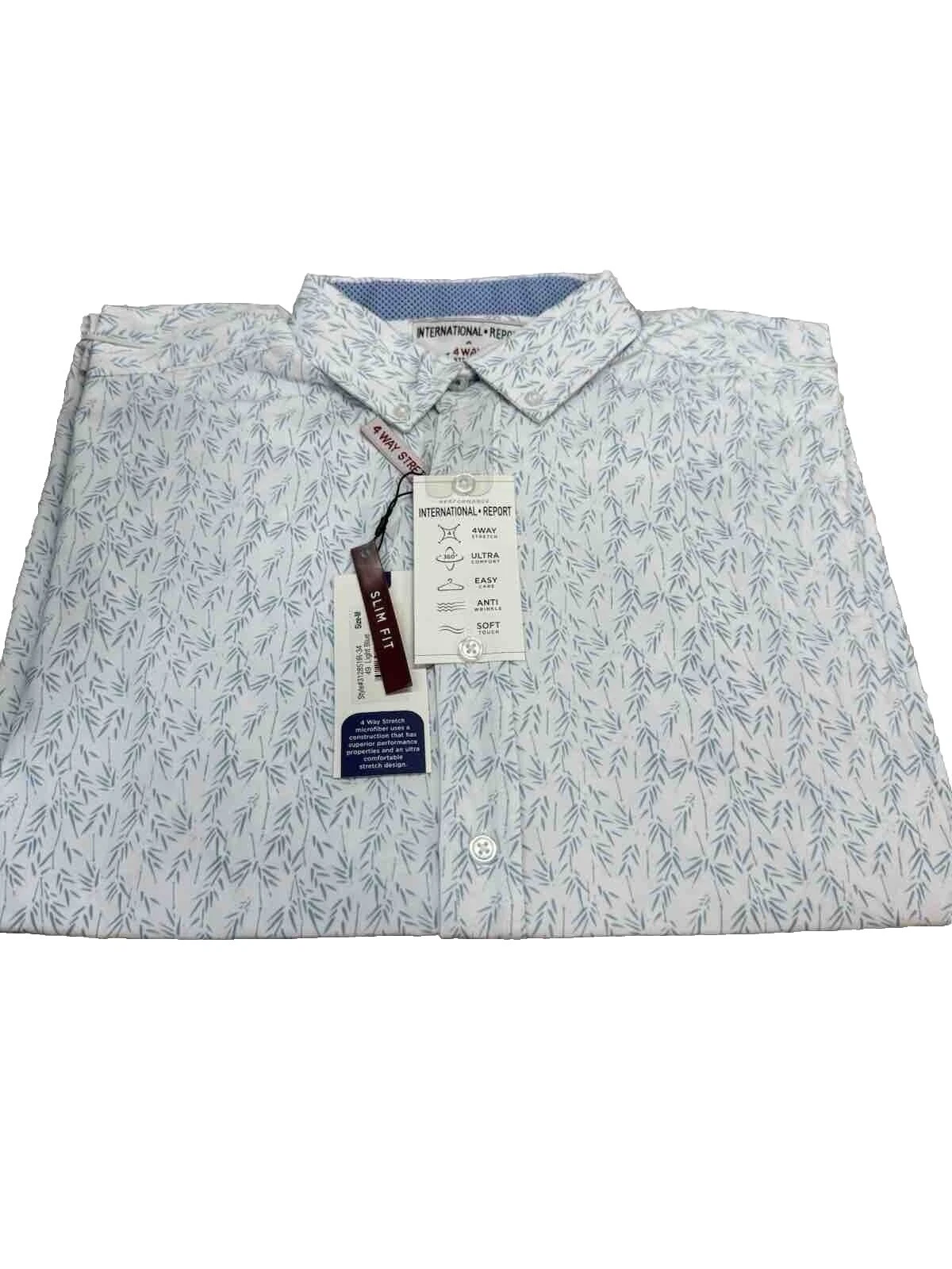 Report Short Sleeve Casual Button-Down Shirts for Men