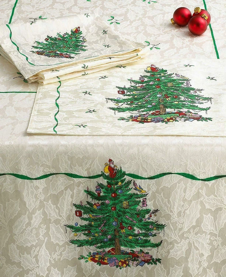 Spode Christmas Tree Avanti Linens Set 4 Placemats 13"x19" Fabric Machine Wash - Image 4 of 4