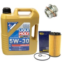 MotoröL Set 5W-30 5 Liter + ÖLfilter SH 422 P + Schraube FüR Audi A6 Coupe 2.0