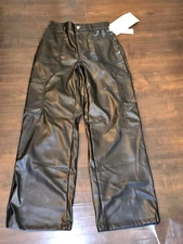 No Boundaries Wide Leg Cargo Pants Faux Leather Look Jrs XXS XS S 00 0 2 4 6