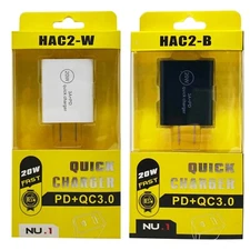 Dual Ports 20W 3A USB Power Adapter PD Type C Home Wall Charger Plug Universal