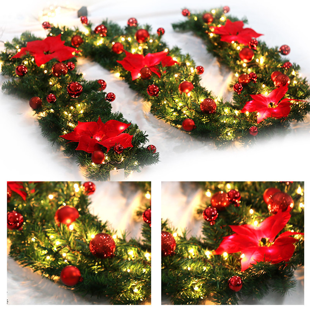 Girlande mit LED Lichterkette Weihnachtsgirlande ... Girlande mit LED Lichterkette Weihnachtsgirlande ...