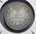 1930 Canada King George V Silver 10 Cents Coin