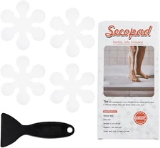 Bathtub Stickers Non-Slip, 12 PCS White Safety Shower Treads Adhesive Appliques