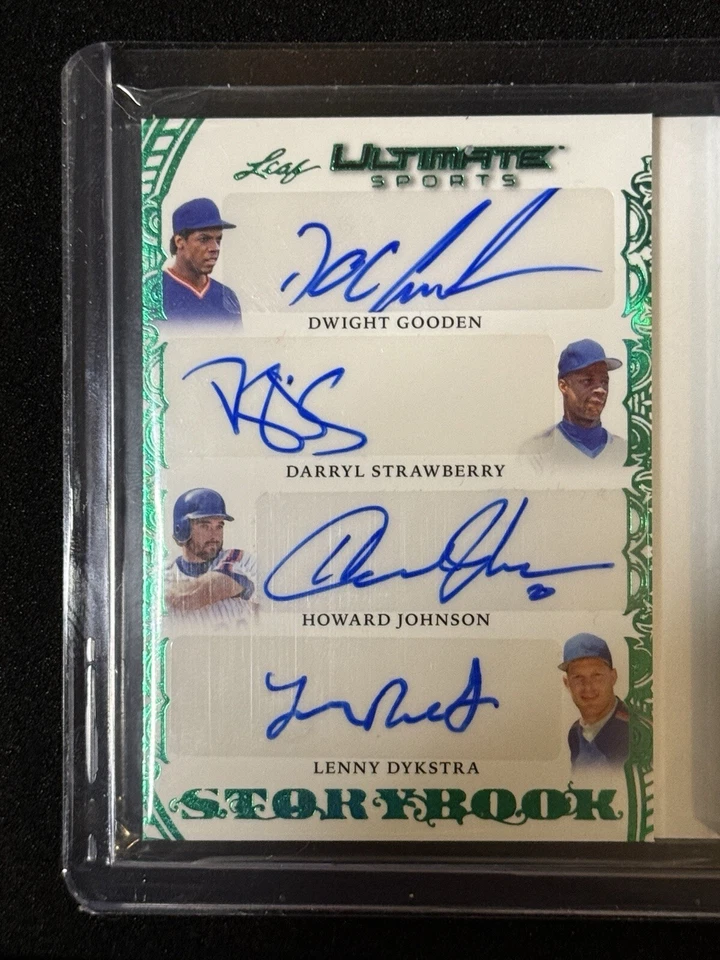 Libro automático Leaf Ultimate Mets 8 2024 Gooden Davey Johnson Strawberry True #d 1/1 Foto 4 de 4