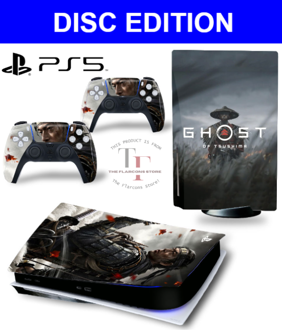 PS5 Themed Decal Sticker Skin for PS5 DISC EDITION Wrap Vinyl + Controller-image