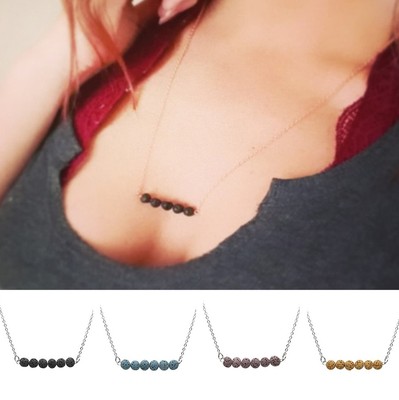 New Trend Essential Oil Diffuser Necklace Natural Lava Stone Pendant Necklace