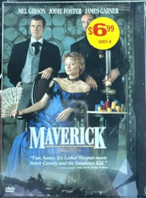 Maverick VHS Mel Gibson Jodie Foster James Garner 1994 - BRAND NEW