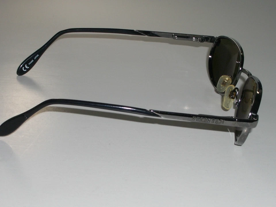 SERENGETI GG6537 GUNMETAL OLIVE GREEN CRYSTAL LENS SLEEK FLEX OVAL SUNGLASSES - Image 3 of 4