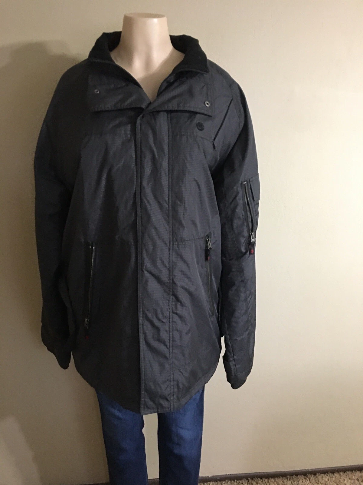 ELEMENTS WATERPROOF SHELL MENS XL JACKET - PARKA COAT Gray M7777800