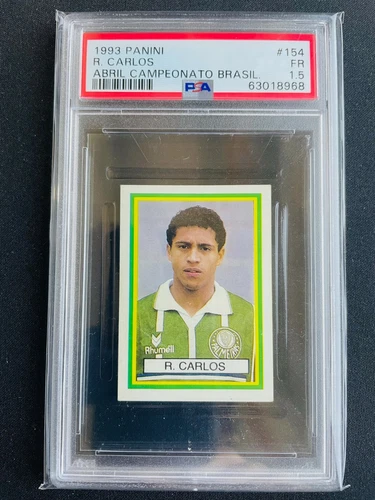 1993 Panini Abril Campeonato Brasil #154 Roberto Carlos Rookie RC PSA Fair 1.5!