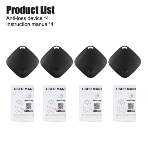 4 Pack Tracker Wireless Bluetooth Anti-Lost Wallet Key Pet Finder US Stock*black - Picture 16 of 17