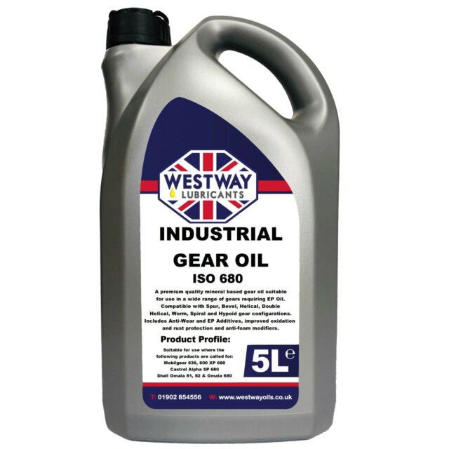 Shell Omala 680 Equivalent Gear Oil 5L ISO 680 Industrial Gear Oil 5 Litres