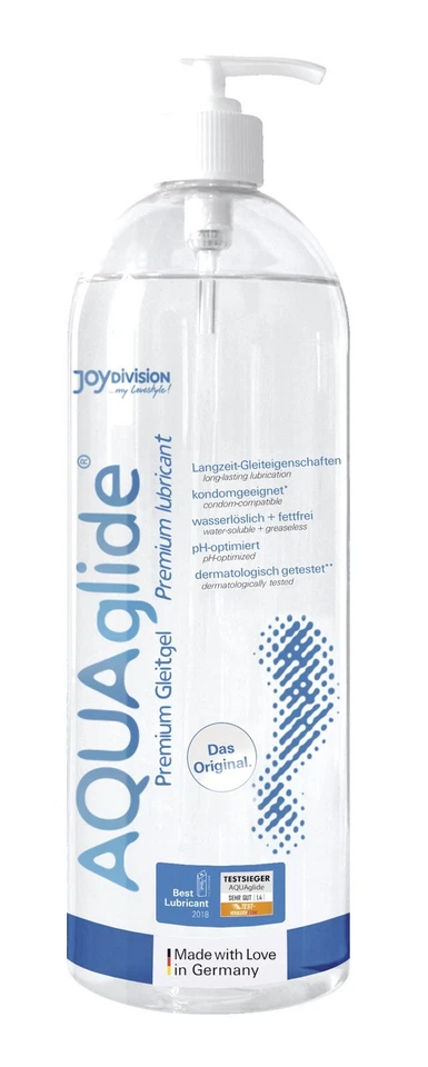 Aquaglide Lubrificante Gel a Base d'Acqua Lunga Durata 1000 ml Joydivision Foto 2 de 4