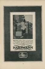 1920 Hartman Armoire Malles Vintage Publicité Racine Wisconsin Voyage Bagage Valise