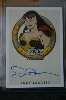 Rittenhouse XENA and HERCULES Animated Auto Autograph Lucy Lawless as Xena