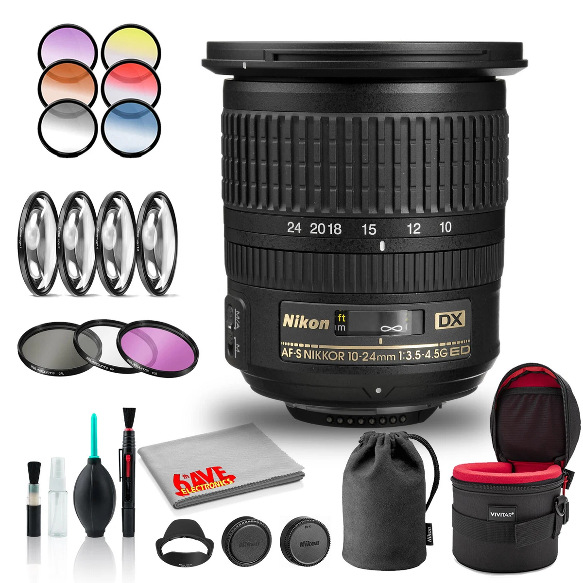 Nikon AF-S DX NIKKOR 10-24mm f/3.5-4.5G ED Lens - Essential Kit | eBay