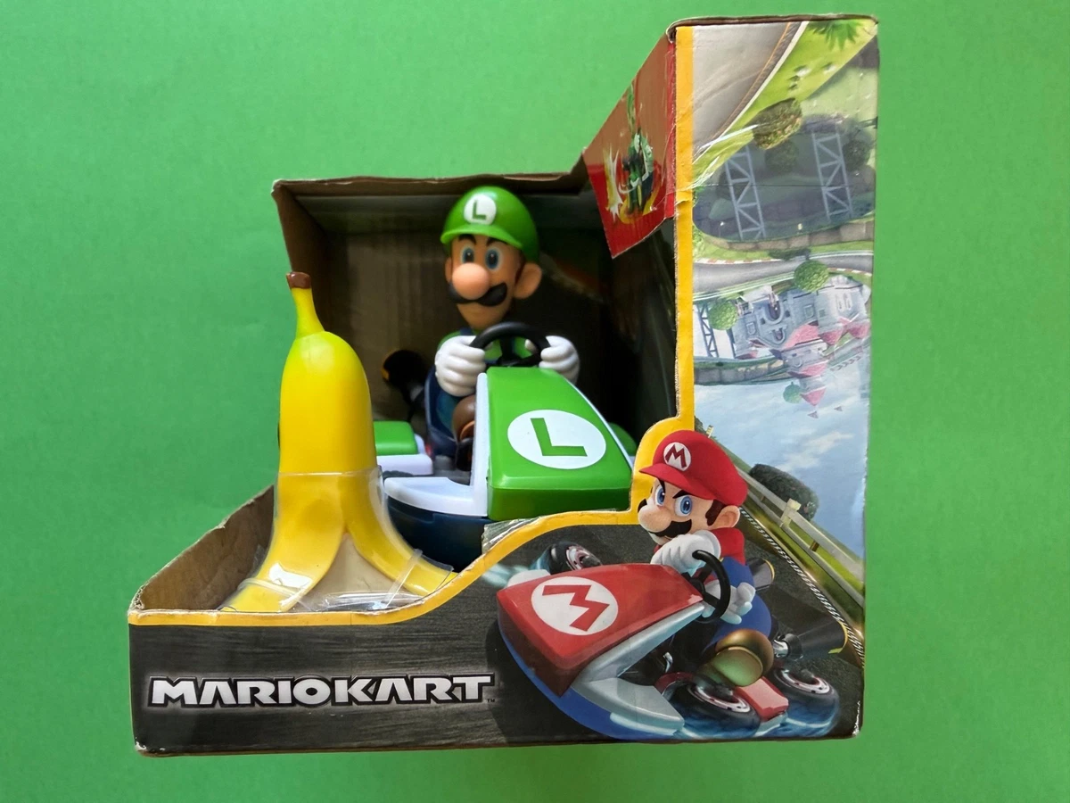 Super Mario Kart – Luigi Kart com Banana – Figura Jakks Pacific