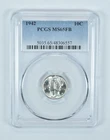 1942 Mercury Dime MS65 FB PCGS Blue Label