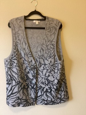 coldwater creek wool vest 2x