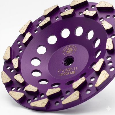 #ad 7quot; Purple Concrete Eater – Professional Aggressive Diamond Cup Wheel 18 20 Grit $57.99