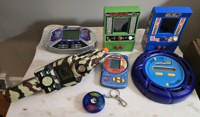 #ad #ad Lot 7 Vintage and Modern Handheld Electronic Mini Games All Working $50.00