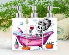 Skeleton Soap Dispenser Stainless Steel Bathroom Decor 18.6oz Capacity