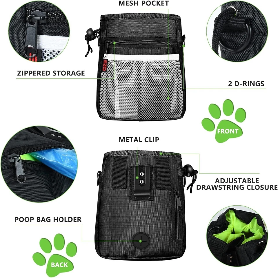 Bolsa de golosinas para perros - 3 formas de usar bolsas de golosinas para entrenamiento de mascotas y 2 piezas... Foto 4 de 4