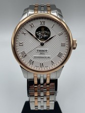 Tissot le Locle Powermatic 80 Open Heart Men's Wristwatch Rose Gold