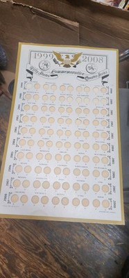     50 STATE QUARTER COLLECTION MAP DISPLAY COIN ALBUM,,,, EMPTY 