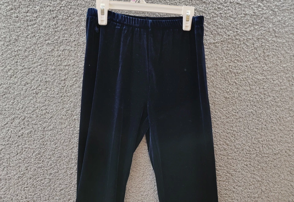 Pantalones Legging Polo Ralph Lauren Terciopelo Elastizado Niñas Grandes M (8-10) Azul Marino Pull On Foto 3 de 4