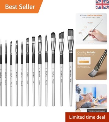 Vielseitiges 12-teiliges Pinsel-Set - perfekt für Aquarell- & Gesichtsmalerei