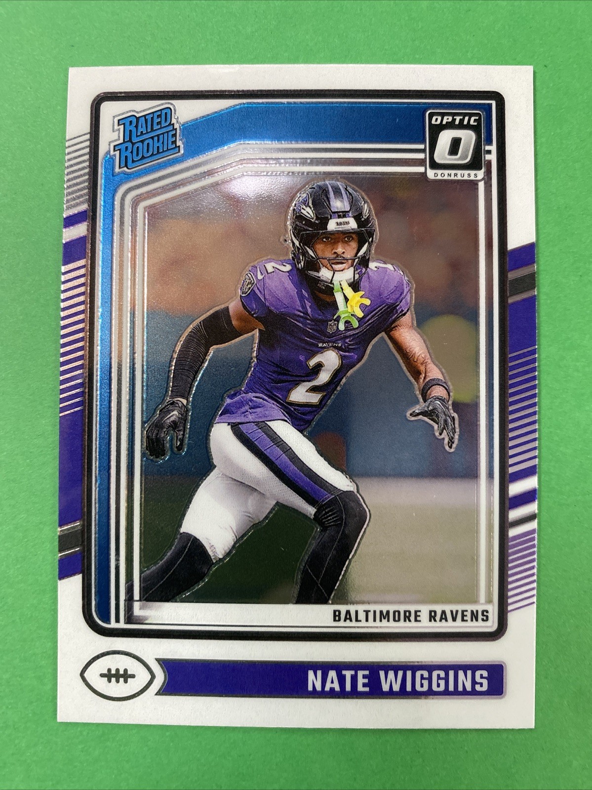 2024 Donruss Optic Football Rated Rookie Nate Wiggins #281 Ravens RC