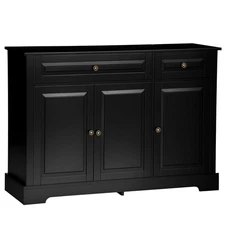 Sideboard Buffet Cabinet, Modern Accent Cabinet with 2 Drawers and Adjustable...