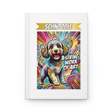 Schnoodle Notebook Living Work of Art Diary Hardcover Dog Lover Gift