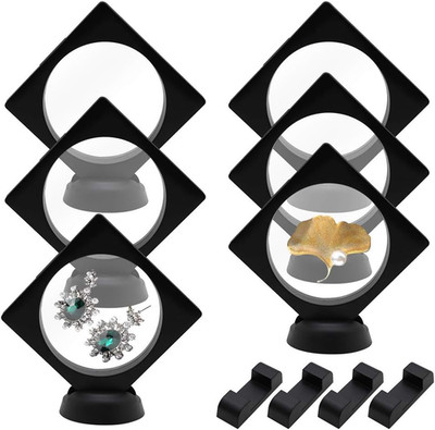 6PCS 3D Floating Frame Display Stands, Transparent Display Floating Frame Holder