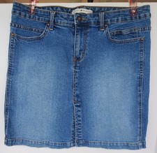 Y2K Tommy Hilfiger Jean skirt size 12 denim Pencil Straight Front Slit Med Wash