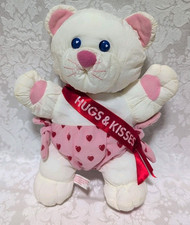 Avon Plush Nylon Vtg 1989 White Cat Pink Diap...