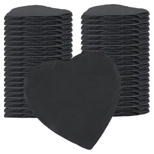 40 Pack 4x4 Inch Black Slate Plates, Heart Slate Cheese Board with Natural Ed...