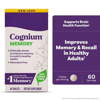 Tablets Dietary Supplement for Brain Health Support, 100mg, 60 Count