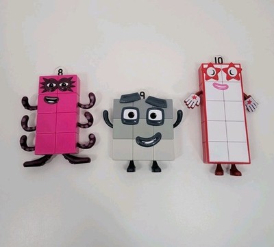 Hand2mind Numberblocks Action Educational Figures #8-10 BBC Show