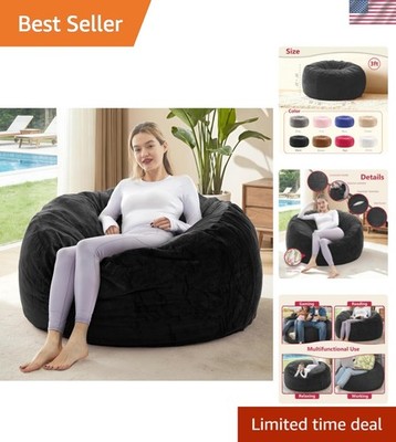 Giant Bean Bag Chair with Memory Foam Filling Beanbag for Adult 8 Colors, Mac...