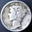 1924-S 10C Mercury Dime SEMI-KEY DATE! F (#7938)