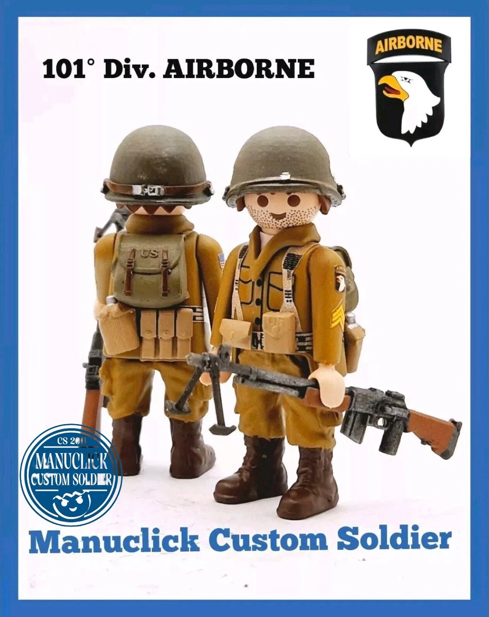 Custom Playmobil WW2 - Moto WL40 Américaine N°431 - Vintage - Occasion