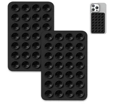2 Pack Suction Cup Phone Case Mount Double-Sided,Silicon Sticky Phone Stand for