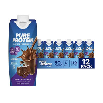 Pure Protein Chocolate Protein Shake, 30G Complete Protein, Ready to Drink and K