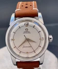 EXCELLENT VINTAGE 1954 OMEGA AUTOMATIC SEAMASTER WATCH LARGE LUGS SSTEEL SERVICE